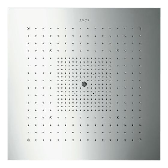 Hansgrohe AXOR ShowerSolutions ShowerHeaven, 43l/min, 720x720mm, 3jet ohne Beleuchtung, Edelstahl Optic