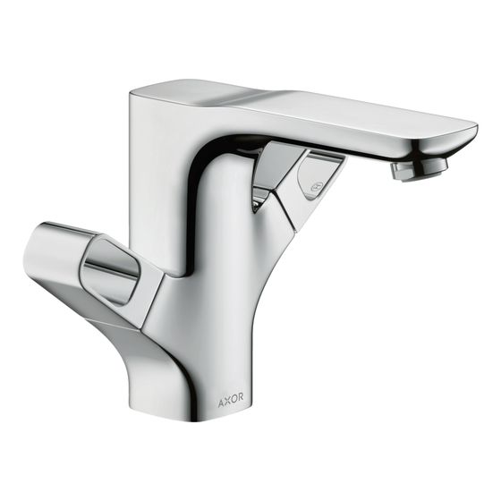 Hansgrohe AXOR Urquiola 2-Griff Waschtischarmatur 120mm, 5l/min, Zugstangen-Ablaufgarnitur, Polished Gold Optic