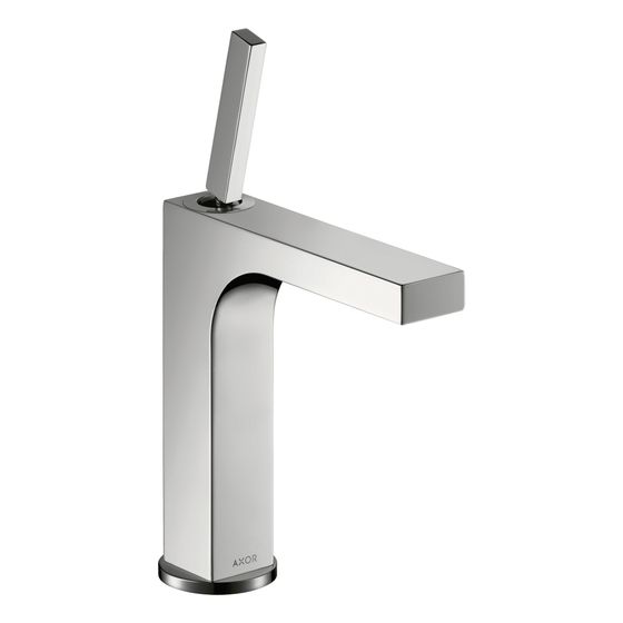 Hansgrohe AXOR Citterio Einhebel-Waschtischmischer 160mm, 5l/min, Pin-Griff, Zugstangen-Ablaufgarnitur, Chrom