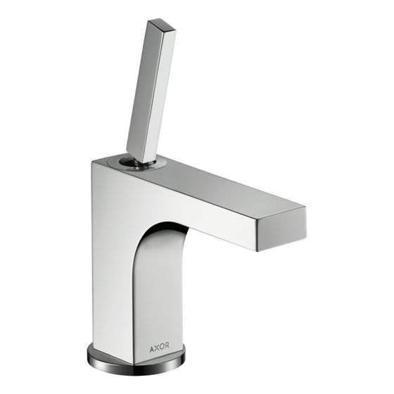 Hansgrohe AXOR Citterio Einhebel-Waschtischmischer 90mm, 5l/min, Pin-Griff für HWB, Zugstangen-Ablaufgarnitur, Chrom