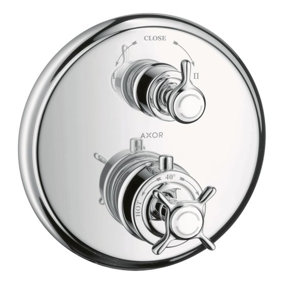Hansgrohe AXOR Montreux Thermostat Unterputz, 29l/min, Kreuzgriff, Ab- und Umstellventil, Chrom