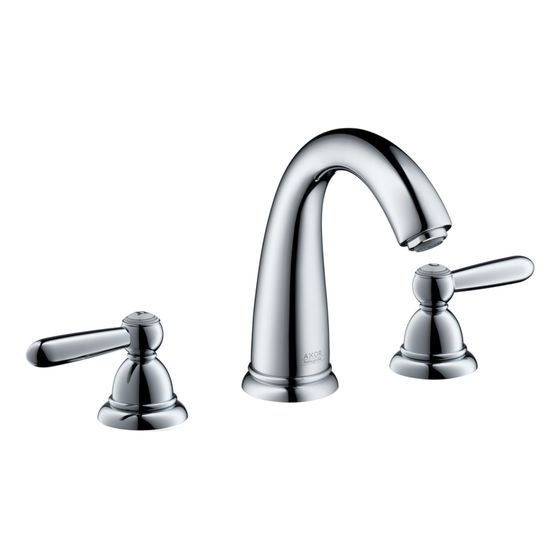 Hansgrohe AXOR Carlton 3-Loch Waschtischarmatur Standmontage Hebelgriff, hoher Auslauf, Chrom/Gold, 17134090