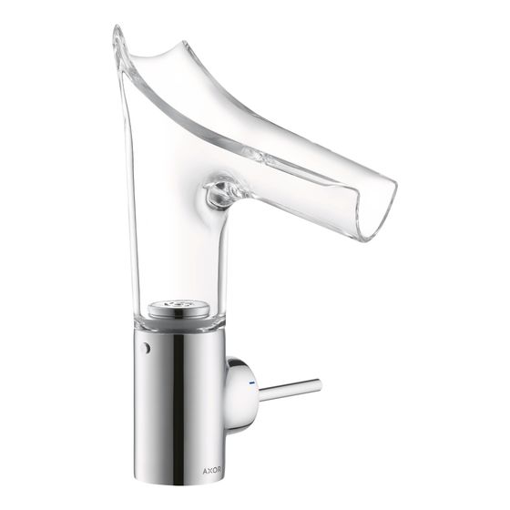 Hansgrohe AXOR Starck V Einhebel-Waschtischmischer 140mm, 4l/min, Glasauslauf, Ablaufgarnitur, Chrom