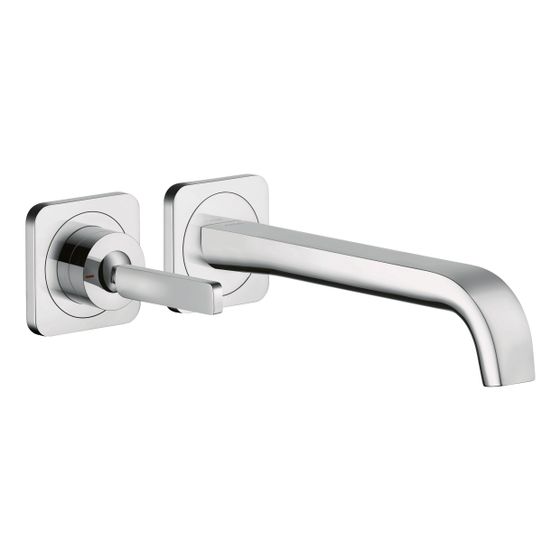 Hansgrohe AXOR Citterio E Einhebel-Waschtischmischer UP, Pin-Griff, Rosetten, Auslauf 221mm für Wandm, Chrom