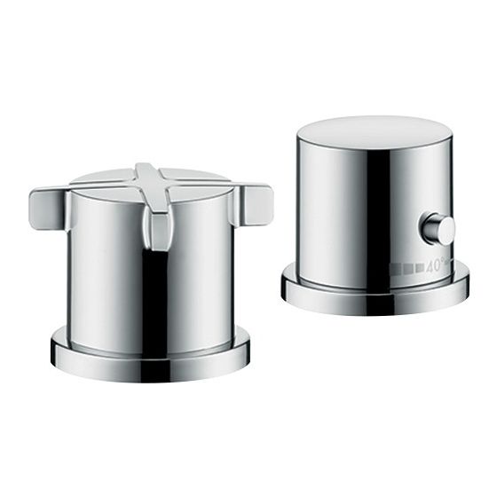 Hansgrohe 2-Loch Thermostat AXOR Citterio E Wannenrandmontage, DN 15, Chrom