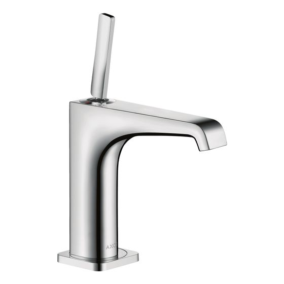 Hansgrohe AXOR Citterio E Einhebel-Waschtischmischer 130mm, Pin-Griff, Ablaufgarnitur, Edelstahl Optic