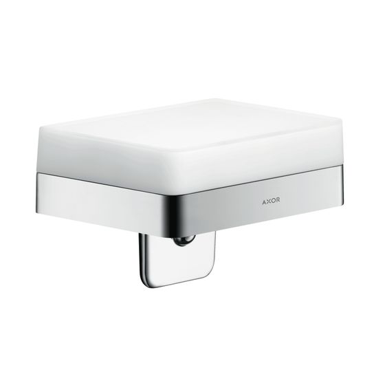 Hansgrohe AXOR Universal Softsquare Lotionspender, Ablage, 180ml, Metall/Glas, Chrom