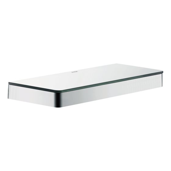 Hansgrohe AXOR Universal Softsquare Ablage 300mm, Sicherheitsglas, Edelstahl Optic