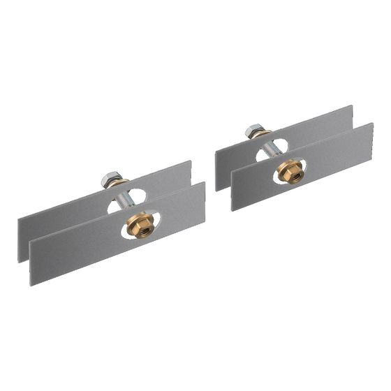 Hansgrohe AXOR Universal Softsquare Befestigungssatz für zweiseitige Glasmontage, 6-12mm Glasstärke, 6mm Bohrloch, Chrom