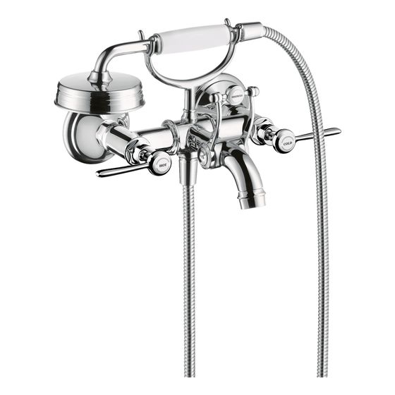 Hansgrohe AXOR Montreux 2-Griff Wannenarmatur Aufputz, 20l/min, Hebelgriff, Chrom