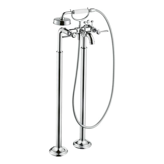 Hansgrohe AXOR Montreux 2-Griff Wannenarmatur bodenstehend, 19,5l/min, Hebelgriff, Chrom