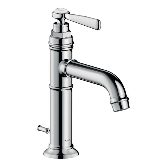 Hansgrohe AXOR Montreux Einhebel-Waschtischmischer 100mm, 5l/min, Hebelgriff, Zugstangen-Ablaufgarnitur, Chrom