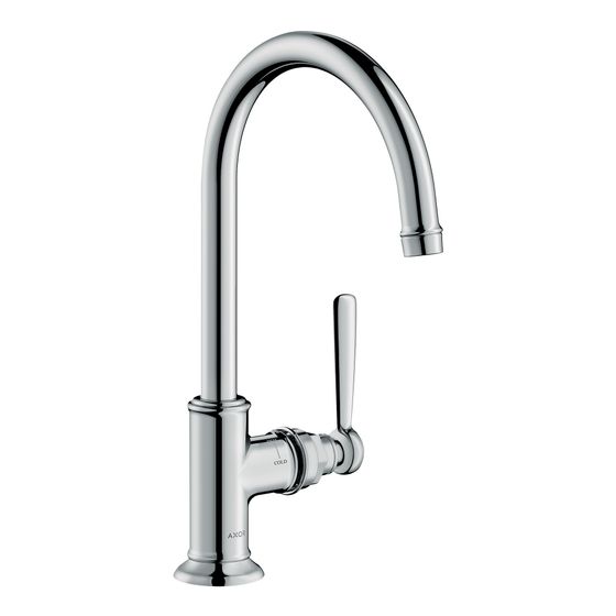 Hansgrohe AXOR Montreux Einhebel-Waschtischmischer 210mm, 5l/min, Hebelgriff, Ablaufgarnitur, Chrom