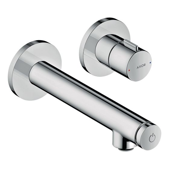 Hansgrohe AXOR Uno Waschtischmischer Unterputz, 5l/min, für Wandmontage Select, Auslauf 158mm, Edelstahl Optic