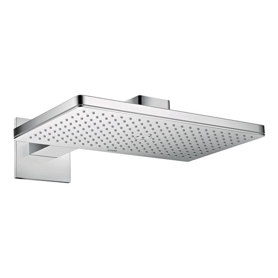 Hansgrohe AXOR ShowerSolutions Kopfbrause, 19l/min, 460x300mm, 1jet, Brausearm, eckiger Rosette, Chrom