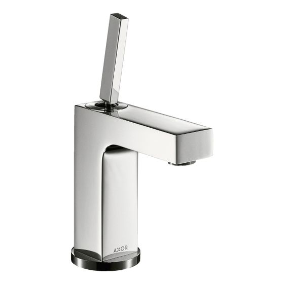 Hansgrohe AXOR Citterio Einhebel-Waschtischmischer 110mm, 5l/min, Pin-Griff, Zugstangen-Ablaufgarnitur, Chrom