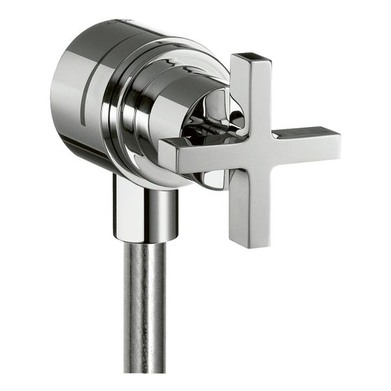 Hansgrohe AXOR Citterio Wandanschluss Stop, Rückflussverhinderer, Absperrventil, Kreuzgriff, Chrom
