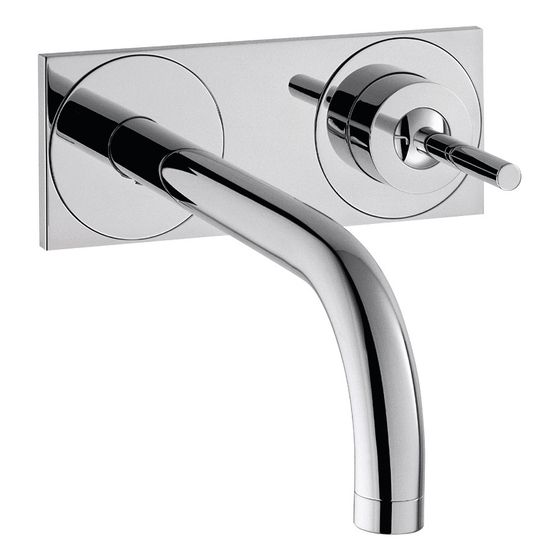 Hansgrohe AXOR Uno Einhebel-Waschtischmischer Unterputz, 5l/min, Auslauf 165mm, Platte, Chrom