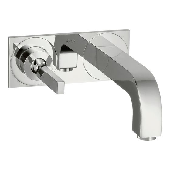 Hansgrohe AXOR Citterio Einhebel-Waschtischmischer UP, 5l/min, für Wandmontage, Pin-Griff, Auslauf 160mm, Platte, Chrom