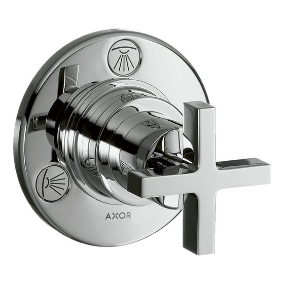 Hansgrohe AXOR Citterio Ab- und Umstellventil Trio, Quattro Unterputz DN 20, Kreuzgriff, Chrom