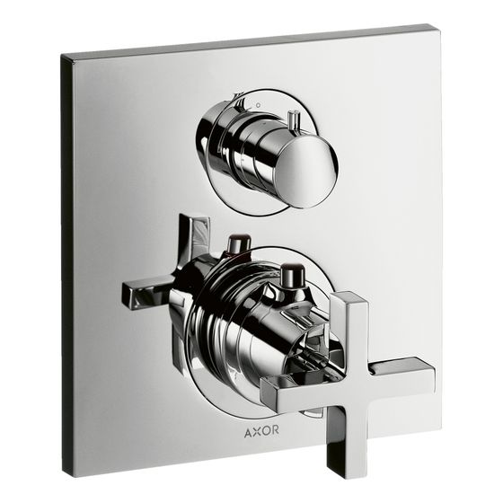 Hansgrohe AXOR Citterio Thermostat Unterputz, 29l/min, Ab- und Umstellventil, Kreuzgriff, Chrom