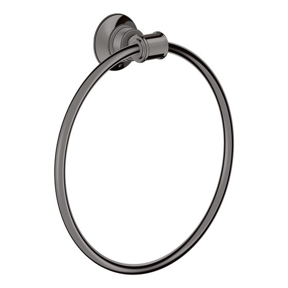 Hansgrohe AXOR Montreux Handtuchring, schwenkbar, Metall, Polished Black Chrome