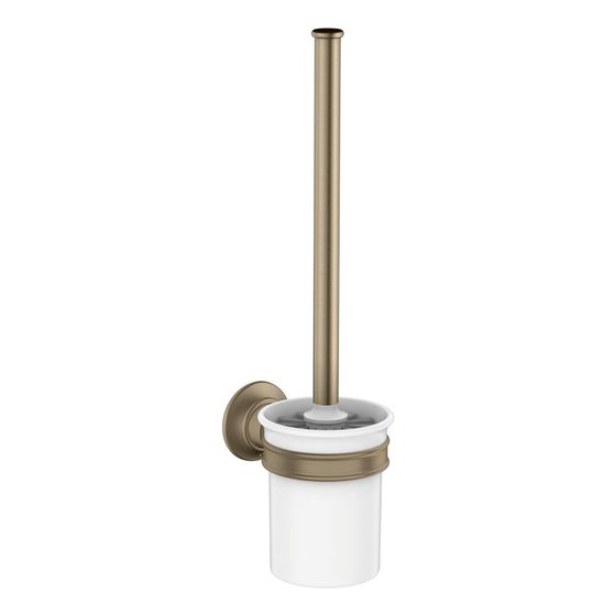 Hansgrohe AXOR Montreux Toilettenbürstenhalter Wandmontage, 35mm Bohrabstand, Metall/Porzellan, Brushed Nickel