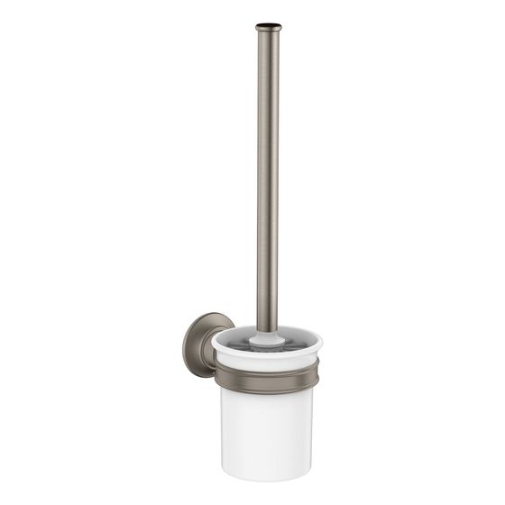 Hansgrohe AXOR Montreux Toilettenbürstenhalter Wandmontage, 35mm Bohrabstand, Metall/Porzellan, Edelstahl Optic