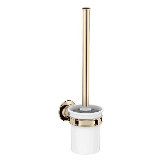 Hansgrohe AXOR Montreux Toilettenbürstenhalter Wandmontage, 35mm Bohrabstand, Metall/Porzellan, Polished Nickel