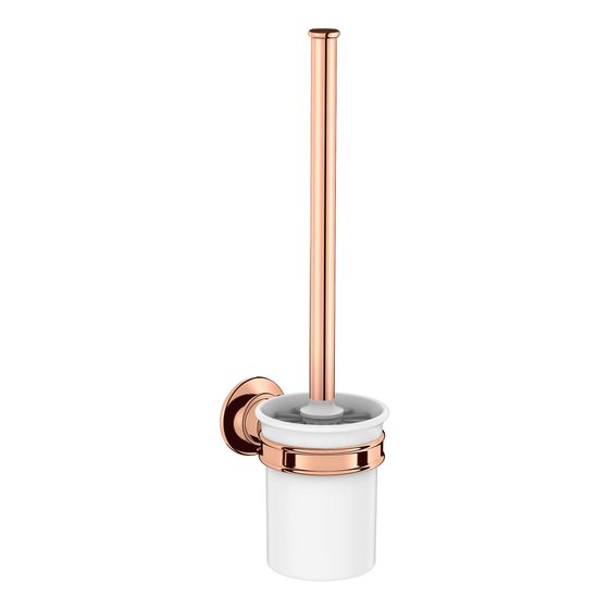 Hansgrohe AXOR Montreux Toilettenbürstenhalter Wandmontage, 35mm Bohrabstand, Metall/Porzellan, Polished Red Gold
