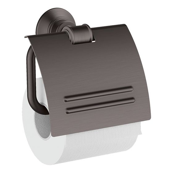 Hansgrohe AXOR Montreux Toilettenpapierhalter, Deckel, 158x106mm, Bohrabstand 35mm, Brushed Black Chrome