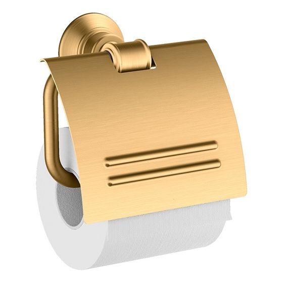 Hansgrohe AXOR Montreux Toilettenpapierhalter, Deckel, 158x106mm, Bohrabstand 35mm, Brushed Brass