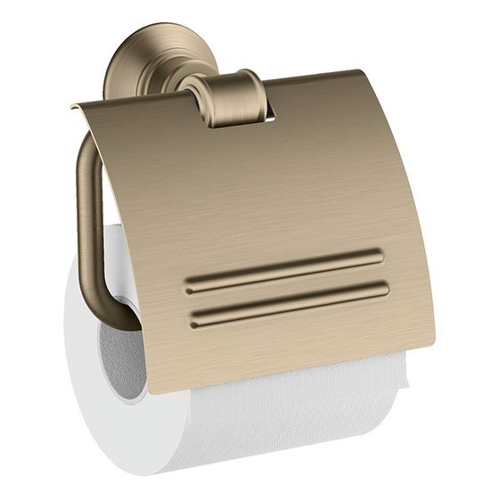 Hansgrohe AXOR Montreux Toilettenpapierhalter, Deckel, 158x106mm, Bohrabstand 35mm, Brushed Nickel