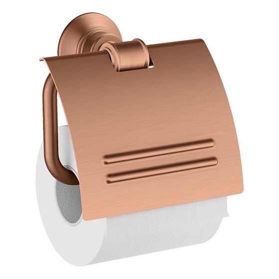 Hansgrohe AXOR Montreux Toilettenpapierhalter, Deckel, 158x106mm, Bohrabstand 35mm, Brushed Red Gold