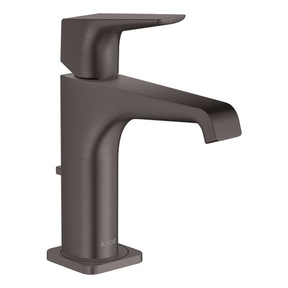 Hansgrohe AXOR Citterio E Einhebel-Waschtischmischer 130mm, Hebelgriff, Zugstangen-Ablaufgarnitur, Brushed Black Chrome