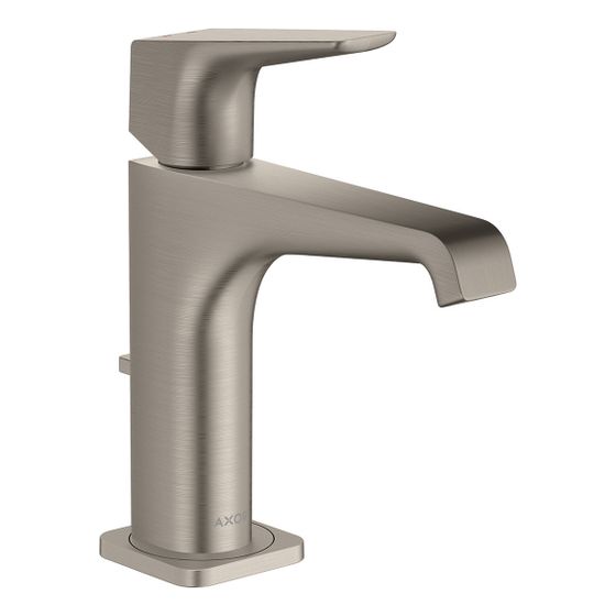 Hansgrohe AXOR Citterio E Einhebel-Waschtischmischer 130mm, Hebelgriff, Zugstangen-Ablaufgarnitur, Edelstahl Optic