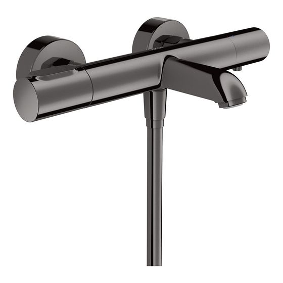 Hansgrohe AXOR Citterio M Wannenthermostat Aufputz, 21l/min, 2 Verbraucher, für Wanne, Polished Black Chrome