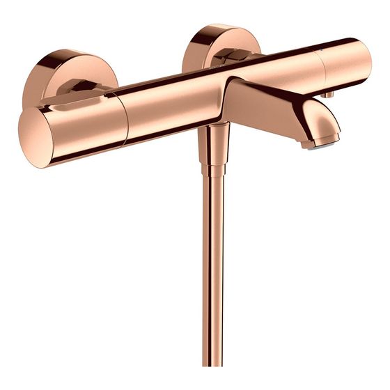 Hansgrohe AXOR Citterio M Wannenthermostat Aufputz, 21l/min, 2 Verbraucher, für Wanne, Polished Red Gold
