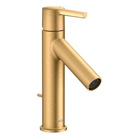 Hansgrohe AXOR Starck Einhebel-Waschtischmischer 100mm, 5l/min, Hebelgriff, Zugstangen-Ablaufgarnitur, Brushed Brass
