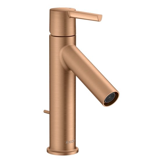 Hansgrohe AXOR Starck Einhebel-Waschtischmischer 100mm, 5l/min, Hebelgriff, Zugstangen-Ablaufgarnitur, Brushed Bronze