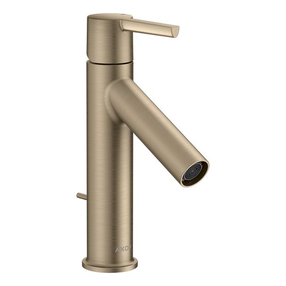Hansgrohe AXOR Starck Einhebel-Waschtischmischer 100mm, 5l/min, Hebelgriff, Zugstangen-Ablaufgarnitur, Brushed Nickel