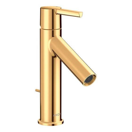 Hansgrohe AXOR Starck Einhebel-Waschtischmischer 100mm, 5l/min, Hebelgriff, Zugstangen-Ablaufgarnitur, Polished Gold Optic