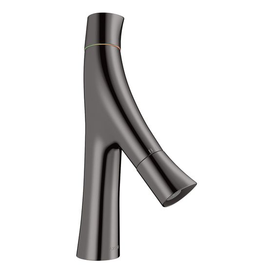 Hansgrohe AXOR Starck Organic 2-Griff Waschtischmischer 80mm, 3,5l/min, Ablaufgarnitur, Polished Black Chrome