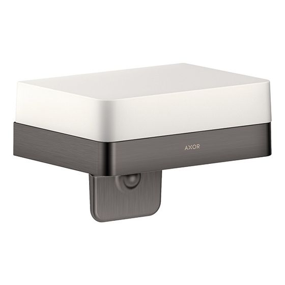Hansgrohe AXOR Universal Softsquare Lotionspender, Ablage, 180ml, Metall/Glas, Brushed Black Chrome