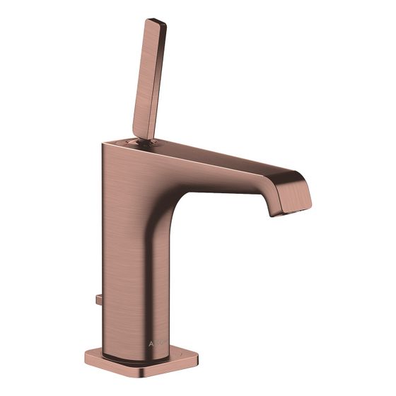 Hansgrohe AXOR Citterio E Einhebel-Waschtischmischer 130mm, Pin-Griff, Zugstangen-Ablaufgarnitur, Brushed Red Gold