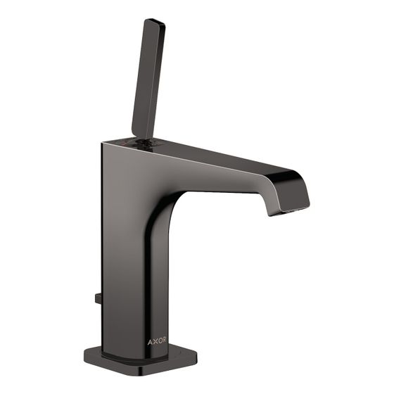 Hansgrohe AXOR Citterio E Einhebel-Waschtischmischer 130mm, Pin-Griff, Zugstangen-Ablaufgarnitur, Polished Black Chrome