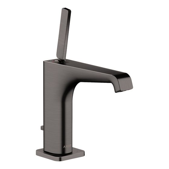 Hansgrohe AXOR Citterio E Einhebel-Waschtischmischer 130mm, Pin-Griff, Zugstangen-Ablaufgarnitur, Brushed Black Chrome