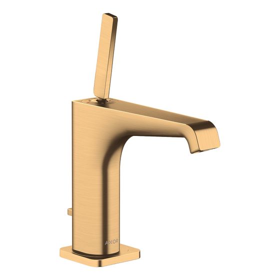Hansgrohe AXOR Citterio E Einhebel-Waschtischmischer 130mm, Pin-Griff, Zugstangen-Ablaufgarnitur, Brushed Brass