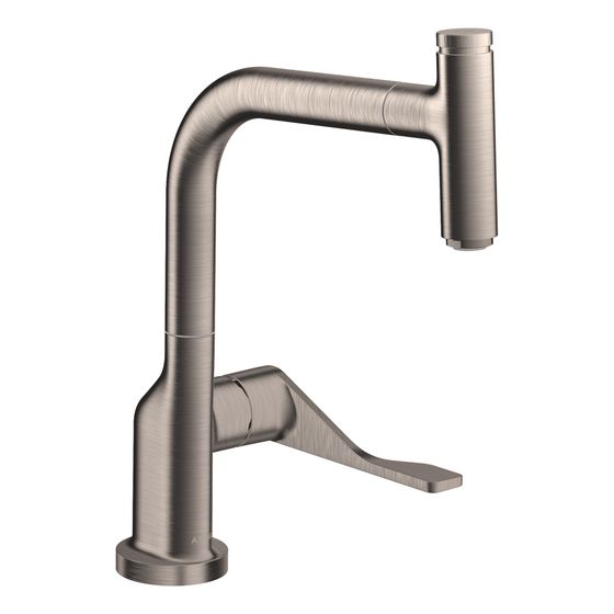 Hansgrohe AXOR Citterio Einhebel-Küchenmischer Select 230mm, 9l/min, Ausziehauslauf, Edelstahl Finish