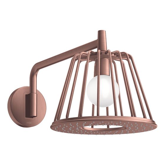 Hansgrohe AXOR LampShower/Nendo LampShower 275mm, 13l/min, 1jet, Brausearm, Brushed Red Gold